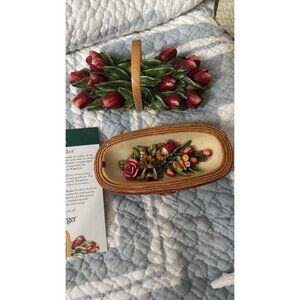 Harmony Kingdom Longaberger Exclusive Tulip Basket Trinket Box Figurine W Box